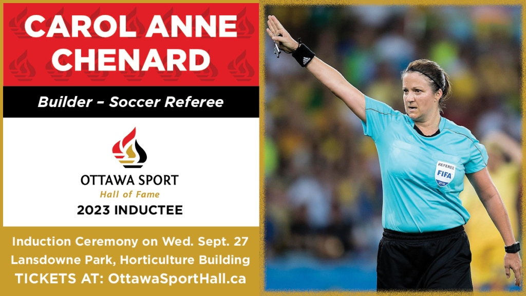 2023 Ottawa Sport Hall of Fame Inductee Profile: Carol Anne Chenard (Builder – Soccer Referee)