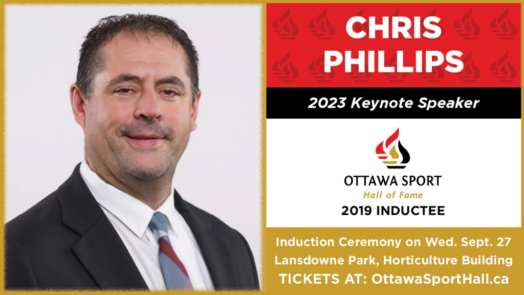 Ottawa Sport Hall announces Chris Phillips as keynote speaker for Sept. 27 Ceremony